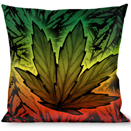 Buckle-Down Throw Pillow - Marijuana Haze Rasta/Rasta Throw Pillows Buckle-Down   