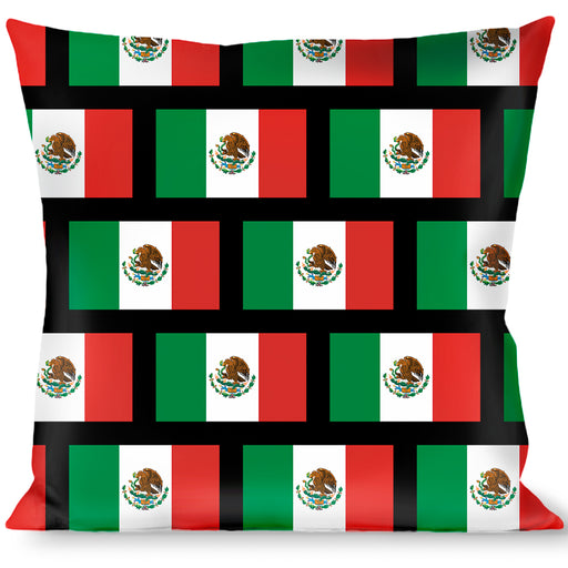 Buckle-Down Throw Pillow - Mexico Flags Throw Pillows Buckle-Down   