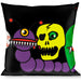 Buckle-Down Throw Pillow - Monsters C/U Black Throw Pillows Buckle-Down   