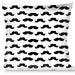 Buckle-Down Throw Pillow - Mustaches White/Black Throw Pillows Buckle-Down   