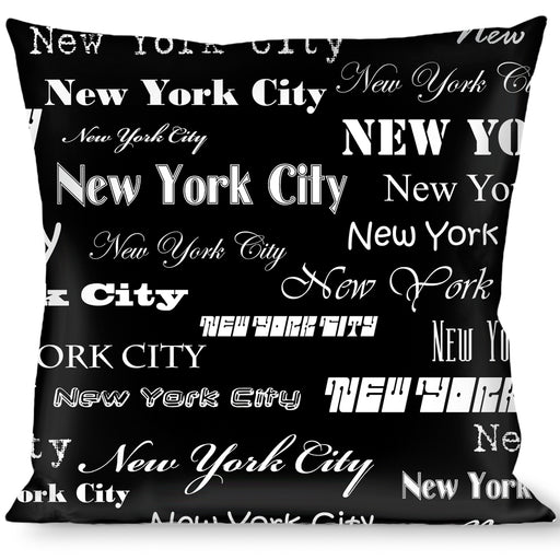 Buckle-Down Throw Pillow - New York City Black/White Throw Pillows Buckle-Down   