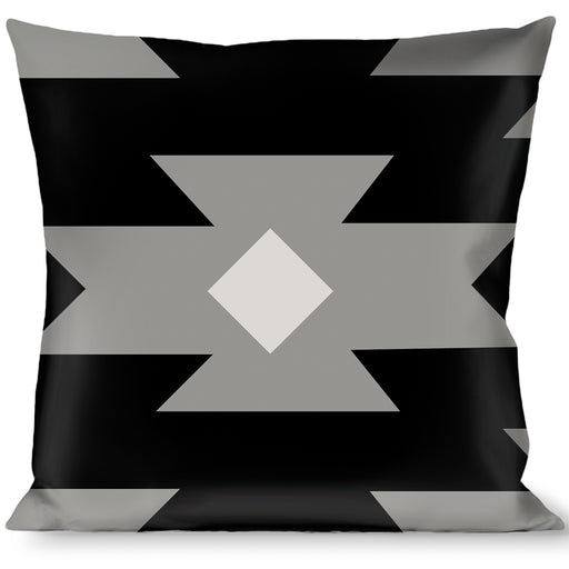 Buckle-Down Throw Pillow - Navajo Gray/Black/Gray/White Throw Pillows Buckle-Down   