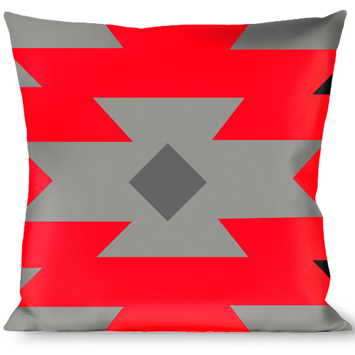 Buckle-Down Throw Pillow - Navajo Gray/Red/Gray/Black Throw Pillows Buckle-Down   