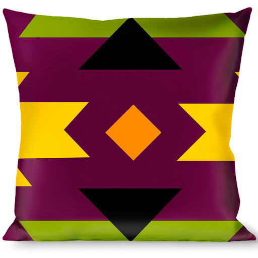 Buckle-Down Throw Pillow - Navajo Orange/Purple/Yellow/Pink/Green/Black Throw Pillows Buckle-Down   