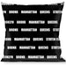 Buckle-Down Throw Pillow - New York's Five Burroughs Bold Black/White Throw Pillows Buckle-Down   