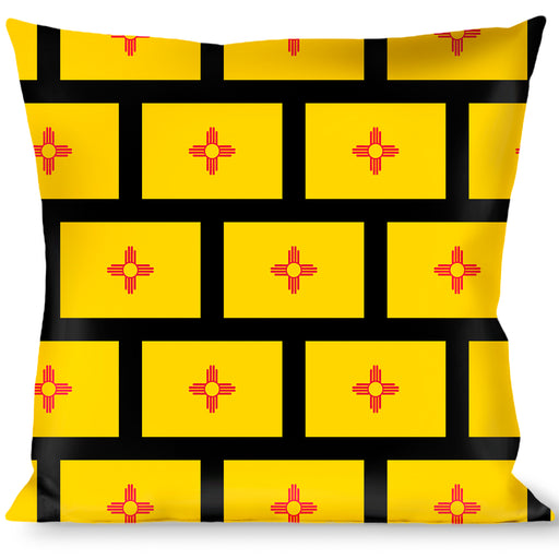 Buckle-Down Throw Pillow - New Mexico Flag/Black Throw Pillows Buckle-Down   