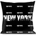 Buckle-Down Throw Pillow - NEW YORK Bold/Skyline Silhouette Black/White/Black Throw Pillows Buckle-Down   