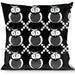 Buckle-Down Throw Pillow - Owls Monogram Black/White Throw Pillows Buckle-Down   