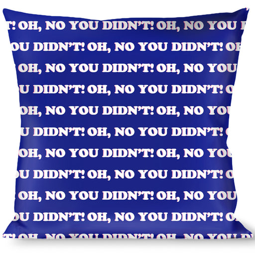 Buckle-Down Throw Pillow - OH, NO YOU DIDN'T!!! Navy/Purple/White Throw Pillows Buckle-Down   