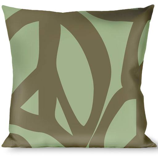 Buckle-Down Throw Pillow - Peace Sage/Olive Throw Pillows Buckle-Down   