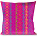 Buckle-Down Throw Pillow - Peace Hearts Repeat Fuchsia/Neon Throw Pillows Buckle-Down   