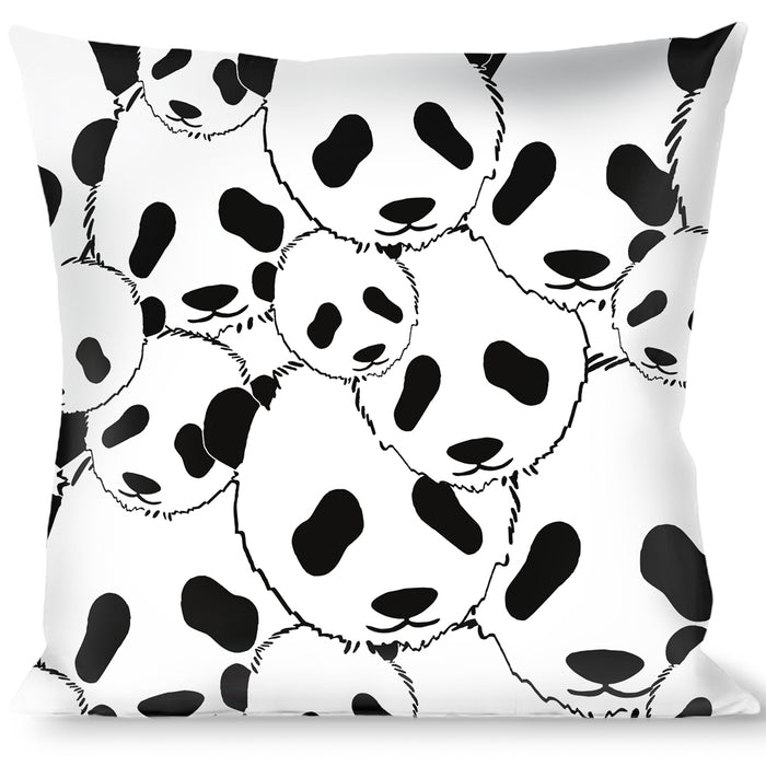 Buckle-Down Throw Pillow - Panda Bear Stacked Throw Pillows Buckle-Down   