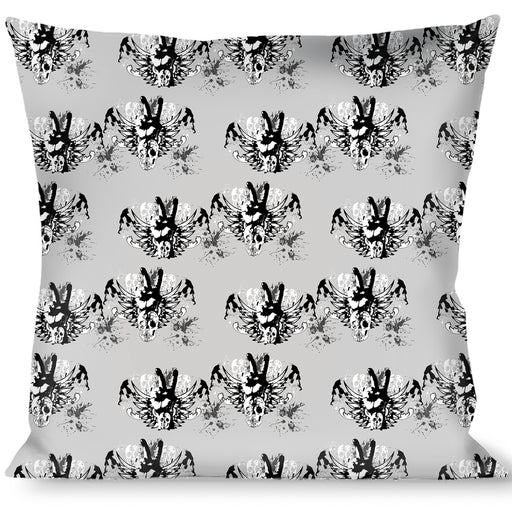 Buckle-Down Throw Pillow - Peace w/Wings Gray Throw Pillows Buckle-Down   