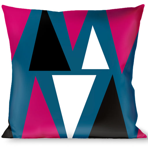 Buckle-Down Throw Pillow - Peaks Turquoise/Fuchsia/Black/White Throw Pillows Buckle-Down   