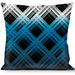 Buckle-Down Throw Pillow - Plaid X Gradient Black/White/Blue Throw Pillows Buckle-Down   