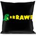 Buckle-Down Throw Pillow - RRRAWR Dinosaur Black/Green/Yellow Throw Pillows Buckle-Down   