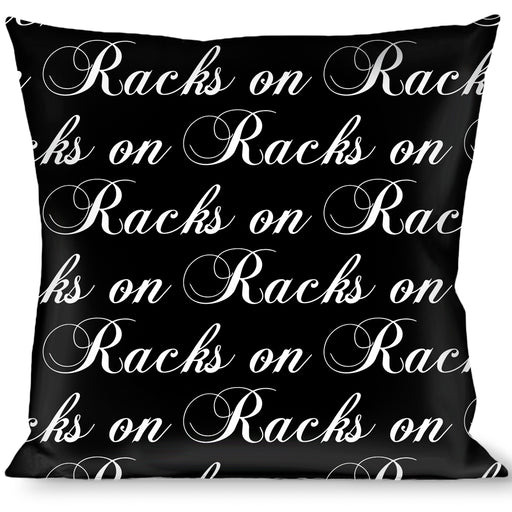 Buckle-Down Throw Pillow - RACKS ON RACKS Black/White Throw Pillows Buckle-Down   