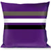 Buckle-Down Throw Pillow - Racing Stripes Purple/Gray/White/Black Throw Pillows Buckle-Down   
