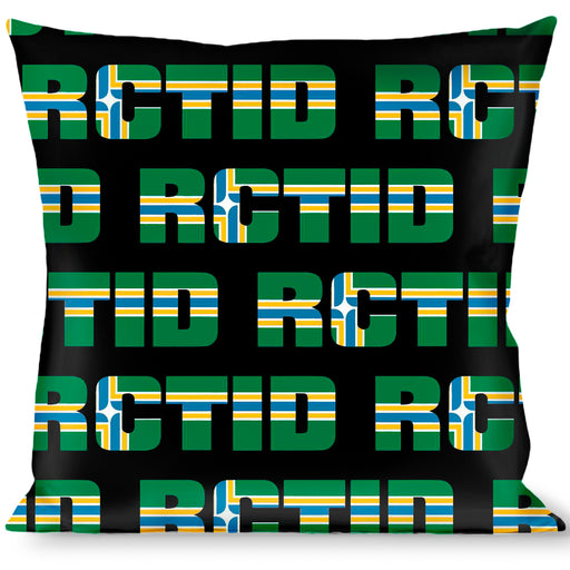 Buckle-Down Throw Pillow - RCTID Black/Portland Flag Throw Pillows Buckle-Down   