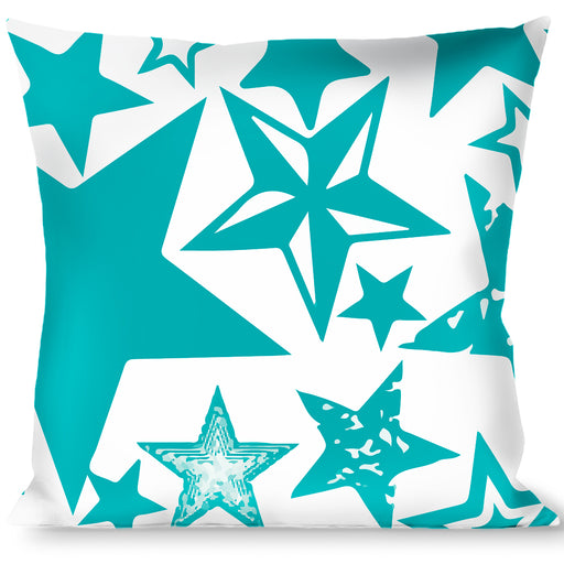 Buckle-Down Throw Pillow - Stargazer White/Blue Throw Pillows Buckle-Down   