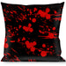 Buckle-Down Throw Pillow - Splatter Black/Red Throw Pillows Buckle-Down   