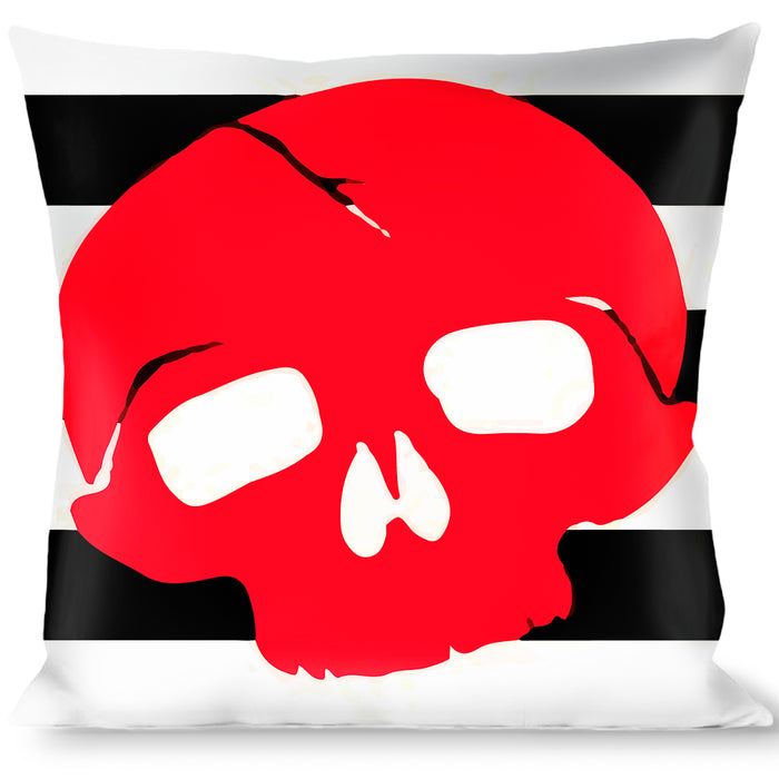 Buckle-Down Throw Pillow - Stripes & Stars Black/White/Red Throw Pillows Buckle-Down   