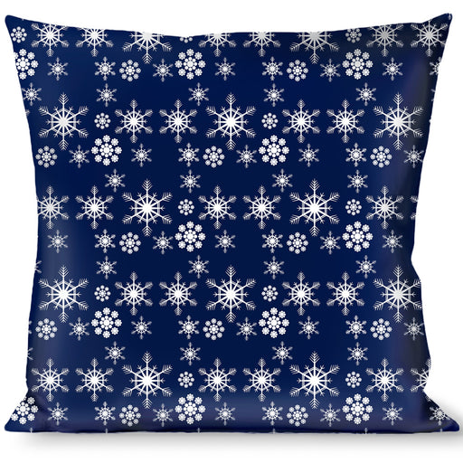 Buckle-Down Throw Pillow - Snowflakes Blue/White Throw Pillows Buckle-Down   
