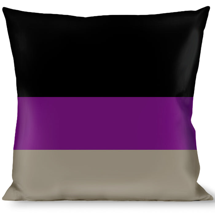 Buckle-Down Throw Pillow - Stripes Black/Purple/Gray Throw Pillows Buckle-Down   