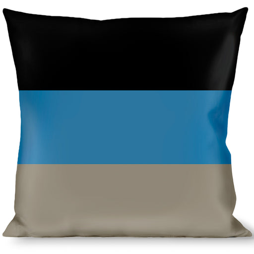Buckle-Down Throw Pillow - Stripes Black/Turquoise/Gray Throw Pillows Buckle-Down   