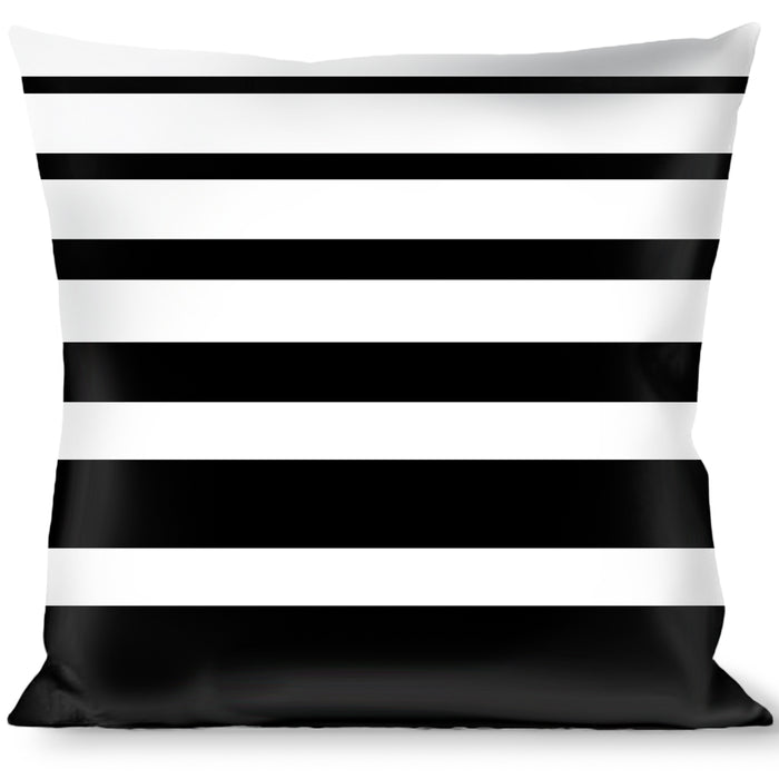 Buckle-Down Throw Pillow - Stripe Transition Black/White Throw Pillows Buckle-Down   