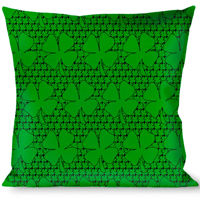 Buckle-Down Throw Pillow - St. Pat's Clovers/Green Throw Pillows Buckle-Down   