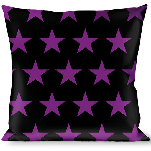Buckle-Down Throw Pillow - Star Black/Purple Throw Pillows Buckle-Down   