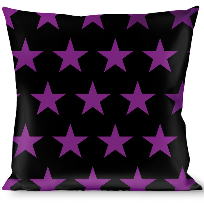 Buckle-Down Throw Pillow - Star Black/Purple