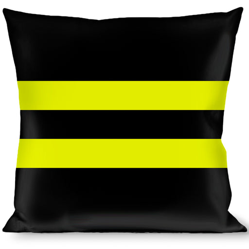 Buckle-Down Throw Pillow - Stripe Black/Yellow Throw Pillows Buckle-Down   
