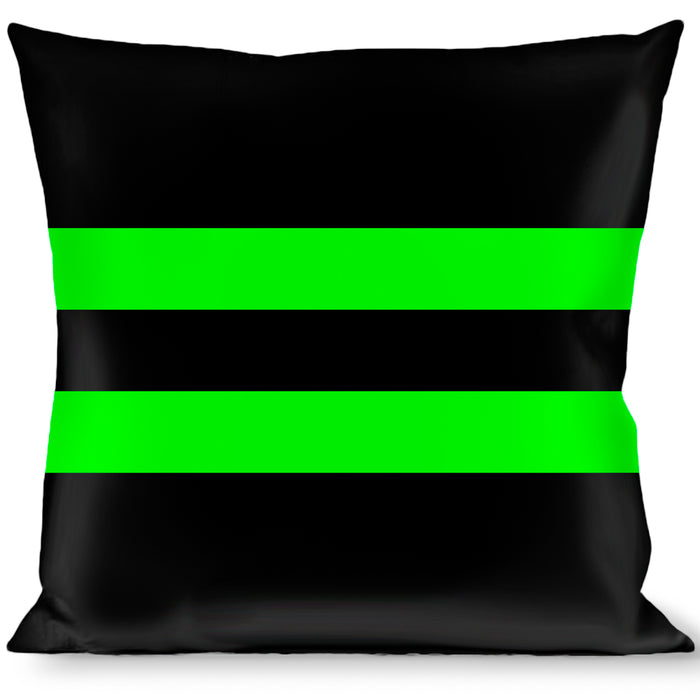 Buckle-Down Throw Pillow - Stripe Black/Green Throw Pillows Buckle-Down   