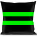 Buckle-Down Throw Pillow - Stripe Black/Green Throw Pillows Buckle-Down   