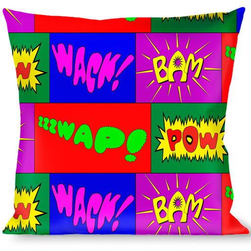 Buckle-Down Throw Pillow - Sound Effect Blocks Multi Color Throw Pillows Buckle-Down   