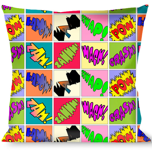 Buckle-Down Throw Pillow - Sound Effect Checkers Multi Color Throw Pillows Buckle-Down   