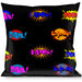Buckle-Down Throw Pillow - Sound Effects Black/Multi Color Throw Pillows Buckle-Down   