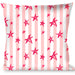 Buckle-Down Throw Pillow - Sketch Stars w/Stripes Pink/White/Fuchsia Throw Pillows Buckle-Down   