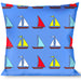 Buckle-Down Throw Pillow - Sailboats Blue Throw Pillows Buckle-Down   