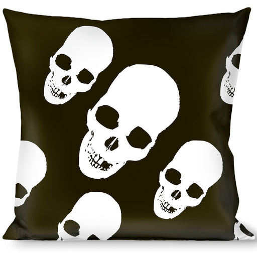 Buckle-Down Throw Pillow - Tilted Skulls Black/White Throw Pillows Buckle-Down   