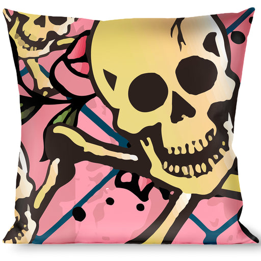 Buckle-Down Throw Pillow - Trust No One Pink Throw Pillows Buckle-Down   