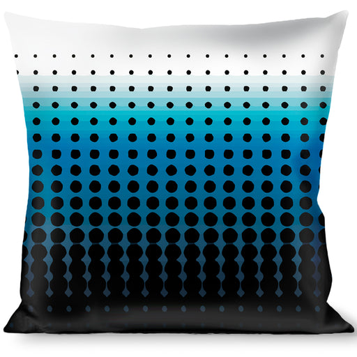 Buckle-Down Throw Pillow - Transitioning Dots White/Blue/Black Throw Pillows Buckle-Down   