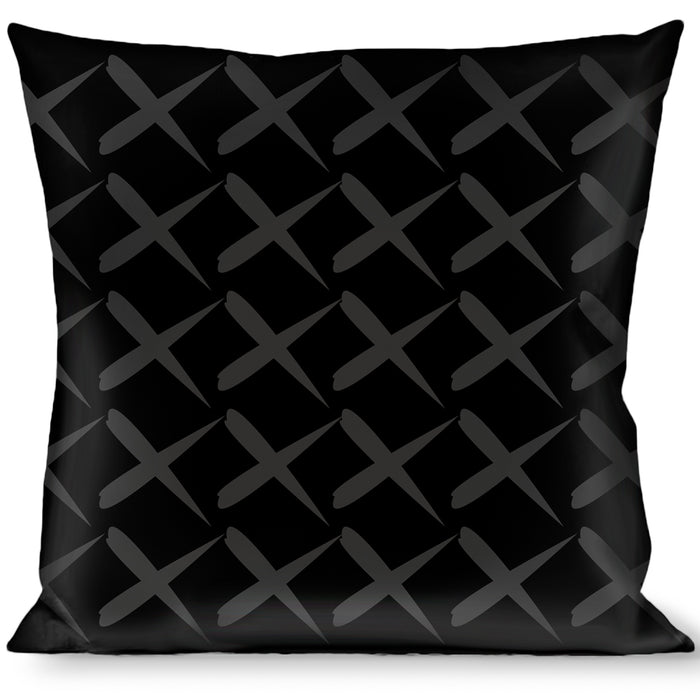 Buckle-Down Throw Pillow - Tread Plate Black/Gray Throw Pillows Buckle-Down   