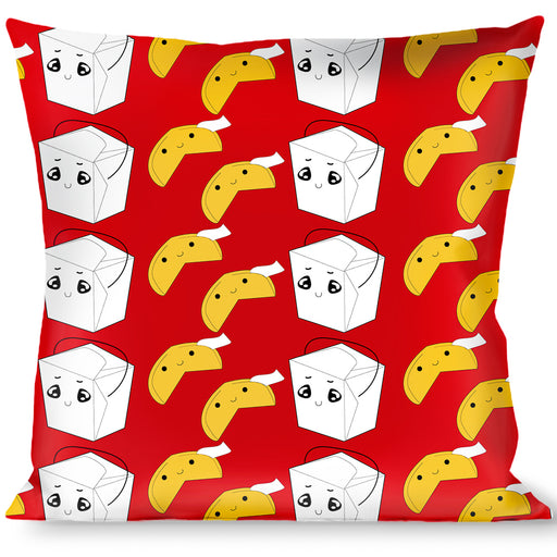 Buckle-Down Throw Pillow - Take Out/Fortune Cookies Red Throw Pillows Buckle-Down   