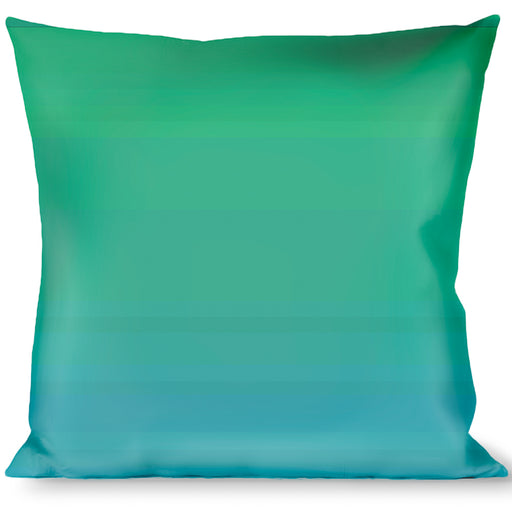 Buckle-Down Throw Pillow - Teal Ombre Print Throw Pillows Buckle-Down   