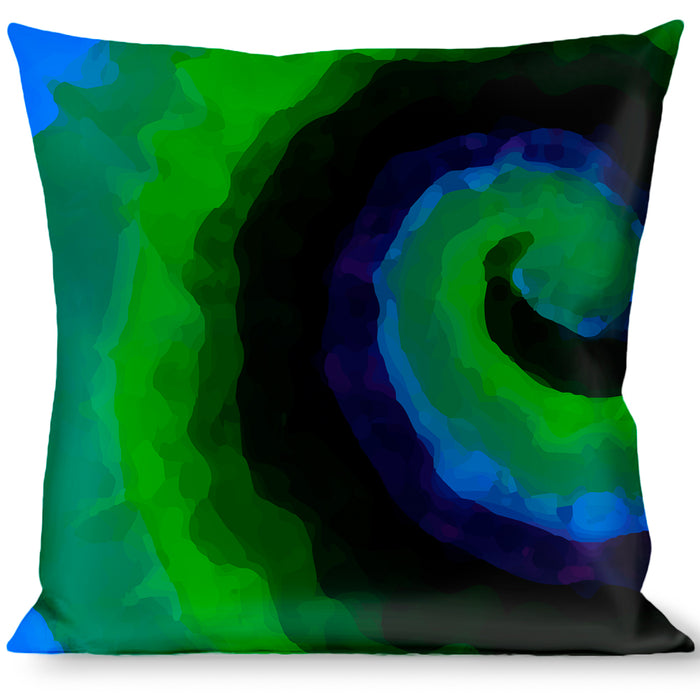 Buckle-Down Throw Pillow - Tie Dye Swirl Green/Blue/Purple Throw Pillows Buckle-Down   