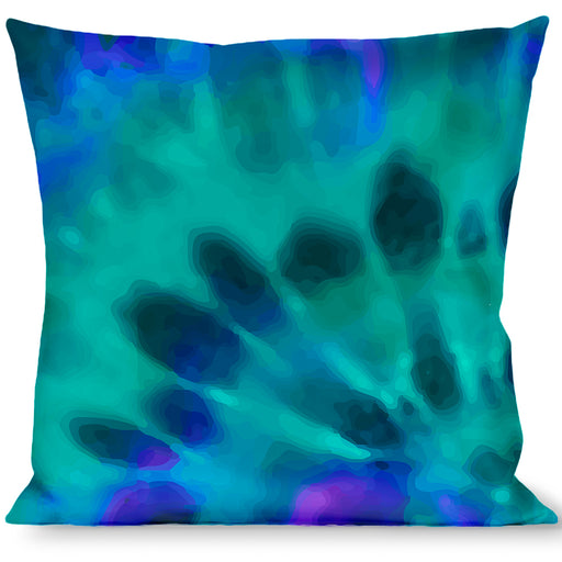 Buckle-Down Throw Pillow - Tie Dye Green/Blue/Purple Throw Pillows Buckle-Down   