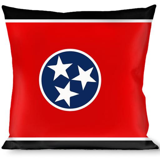 Buckle-Down Throw Pillow - Tennessee Flags/Black Throw Pillows Buckle-Down   